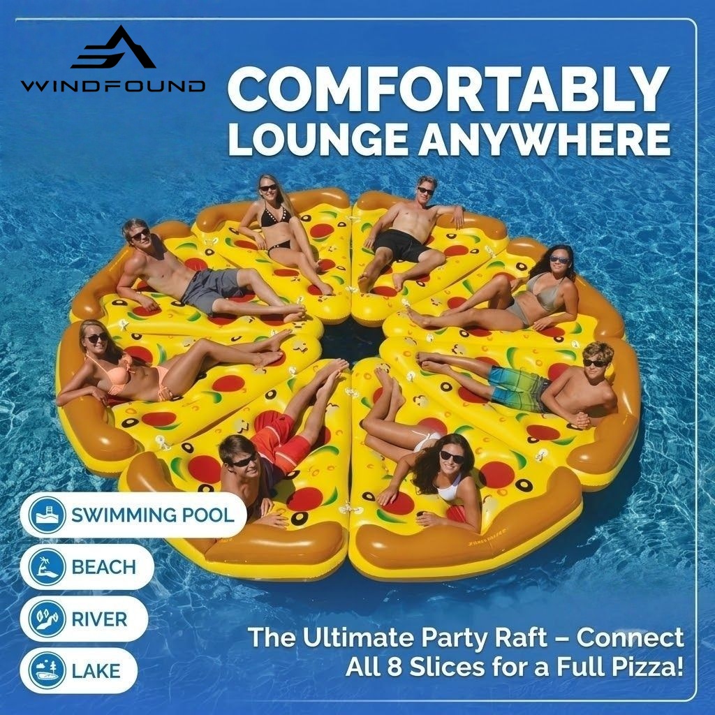 Pool Lounger Inflatable - Giant Inflatable Pizza Pool Float Summer
