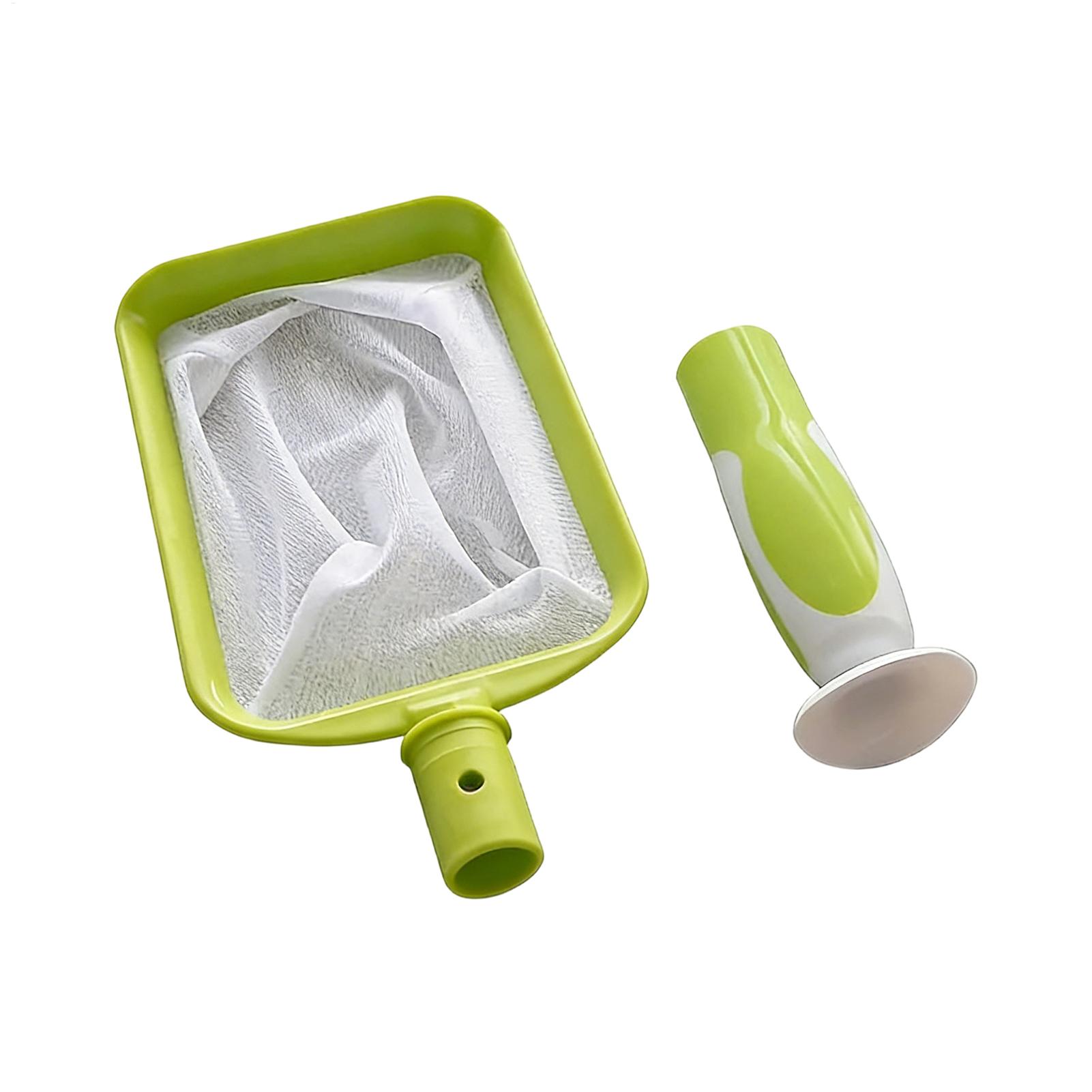 Pool Skimmer Net - Green Portable Pool Cleaning Net Handle