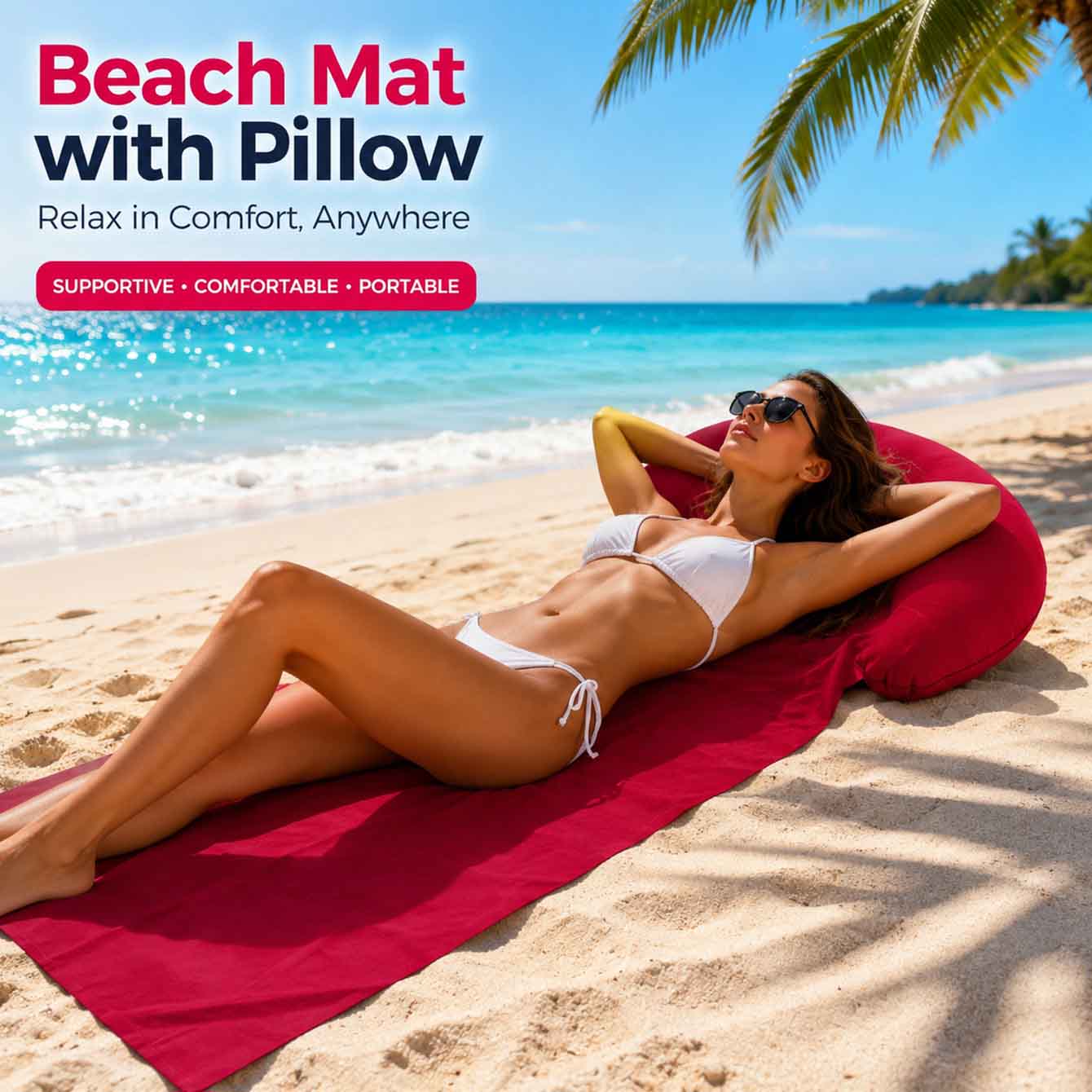 1PC Beach Mat with Inflatable  - Pool Lounger Inflatable 评论和价格