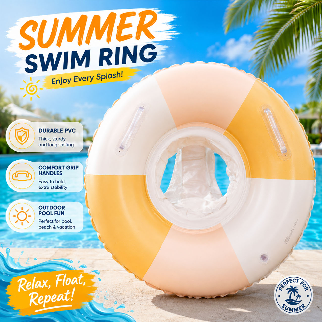 1PC Inflatable Swim Ring Pool  - Pool Float Ring Inflatable 评论和价格