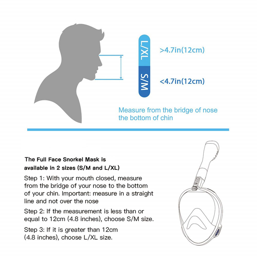 Full Face Snorkel Mask Diving  - Snorkel Mask Full Face 评论和价格