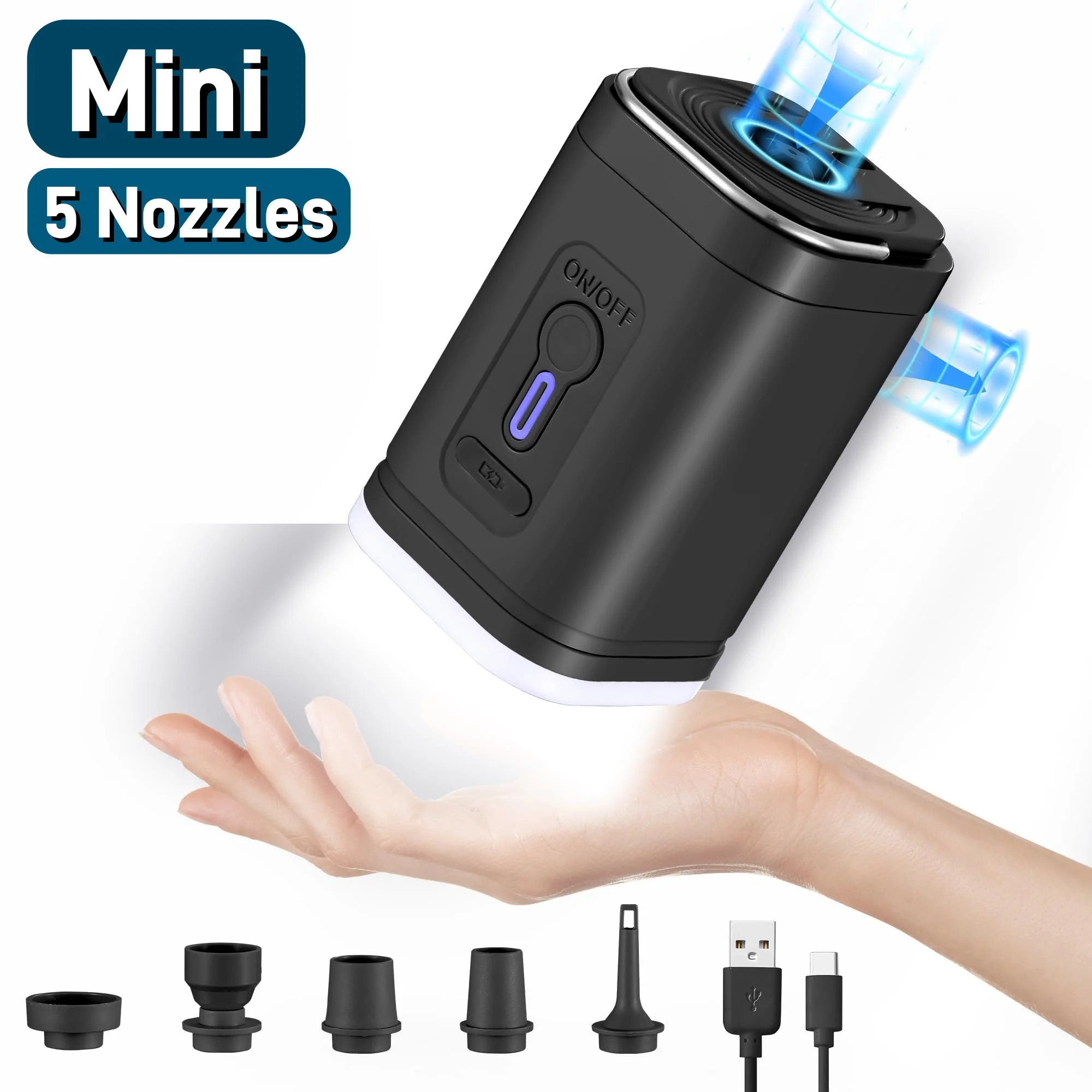 Mini Portable Air Pump with 13 - Pool Lounger Inflatable 评论和价格