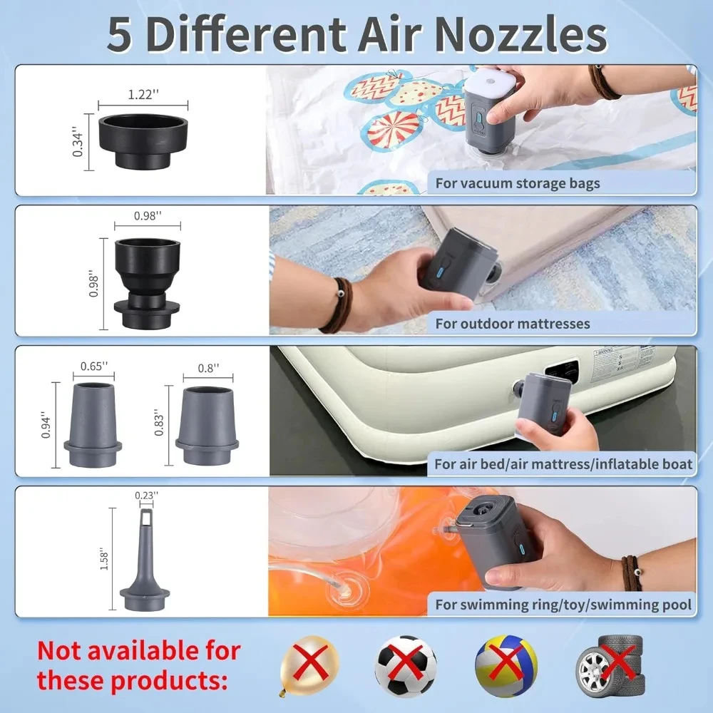 Mini Portable Air Pump with 13 - Pool Lounger Inflatable 评论和价格