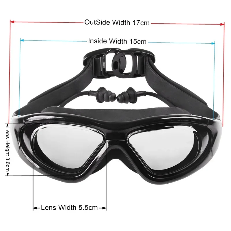Myopia Swimming Glasses with A - Swim Goggles Anti Fog Uv 评论和价格