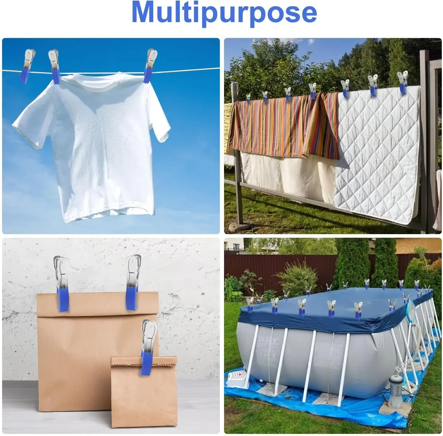 6/12Pcs Pool Cover Clips Stain - Pool Ladder Above Ground 评论和价格