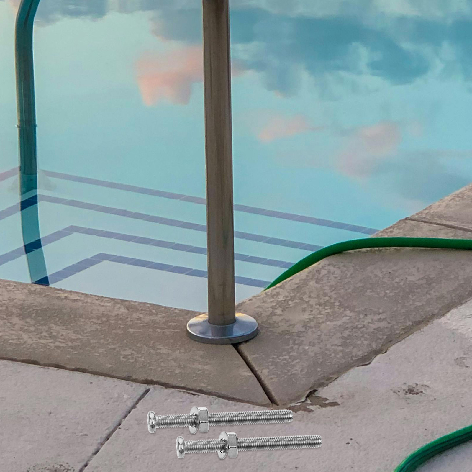 6Pcs Pool Stairs Screw Univers - Pool Ladder Above Ground 评论和价格
