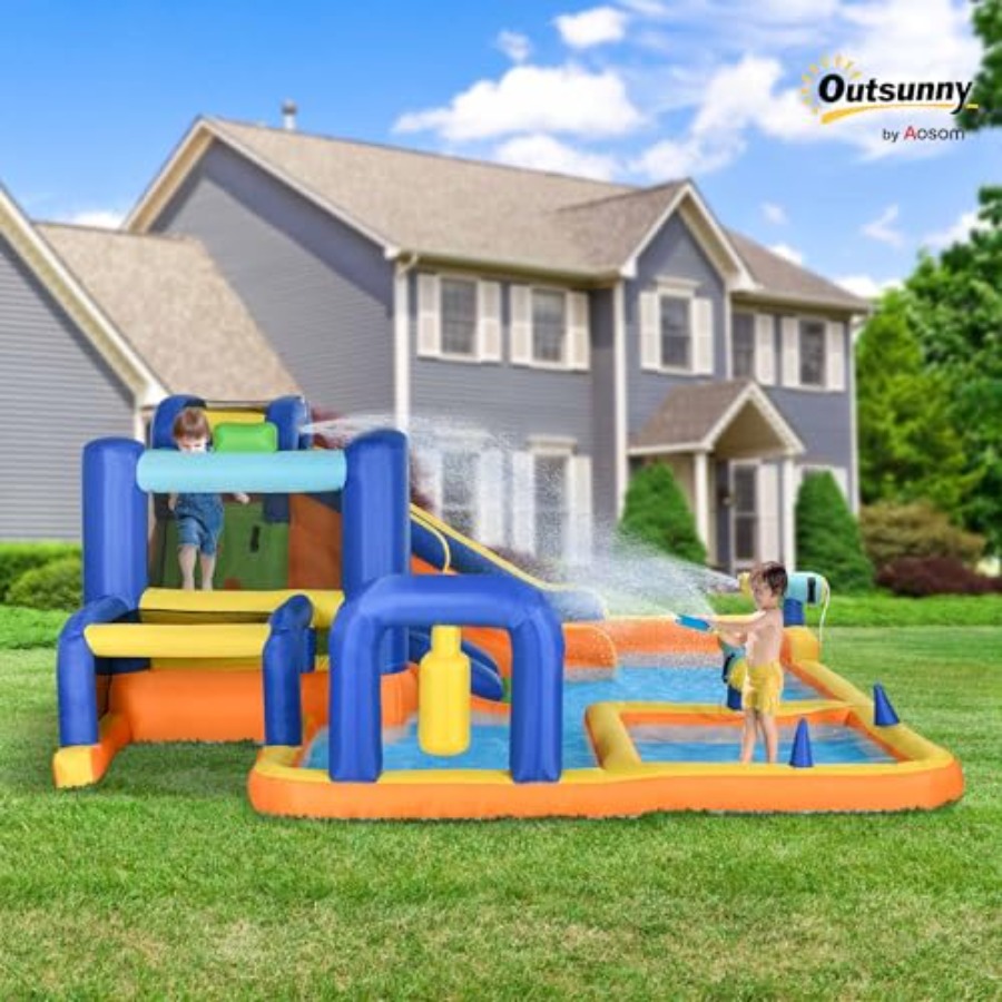 inflatable water slide 7-in-1  - Water Slide Inflatable 评论和价格