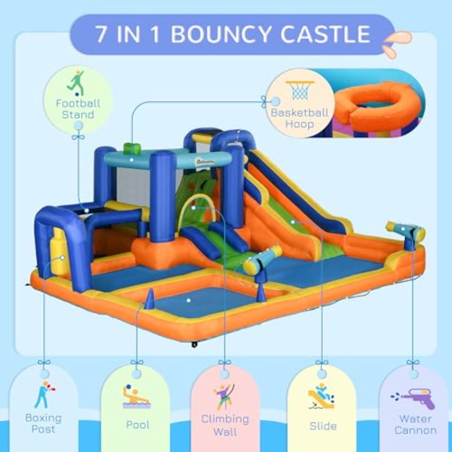 inflatable water slide 7-in-1  - Water Slide Inflatable 评论和价格