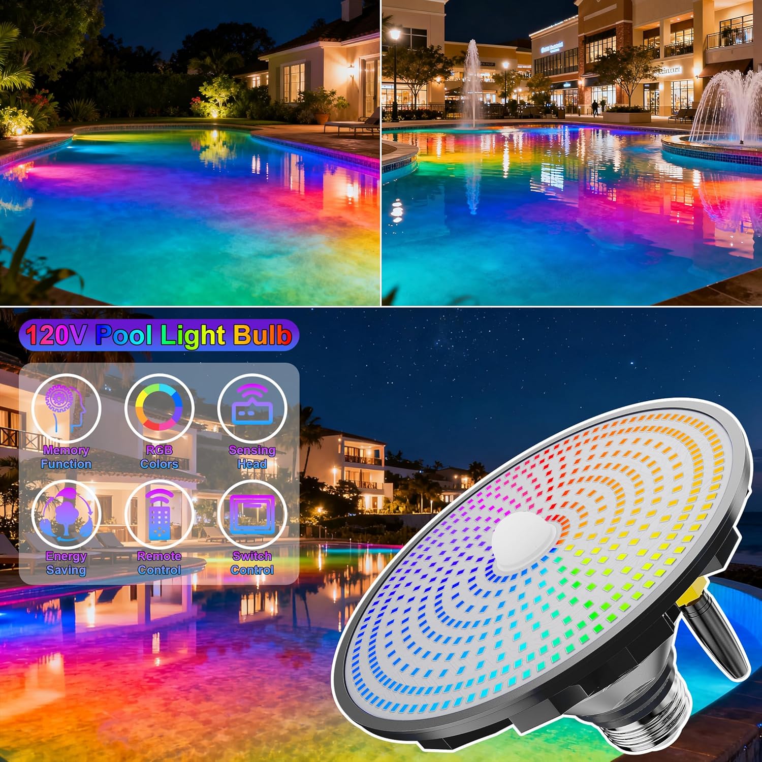 Solar Pool Lights All Season M - Pool Light Solar Rechargeable 评论和价格