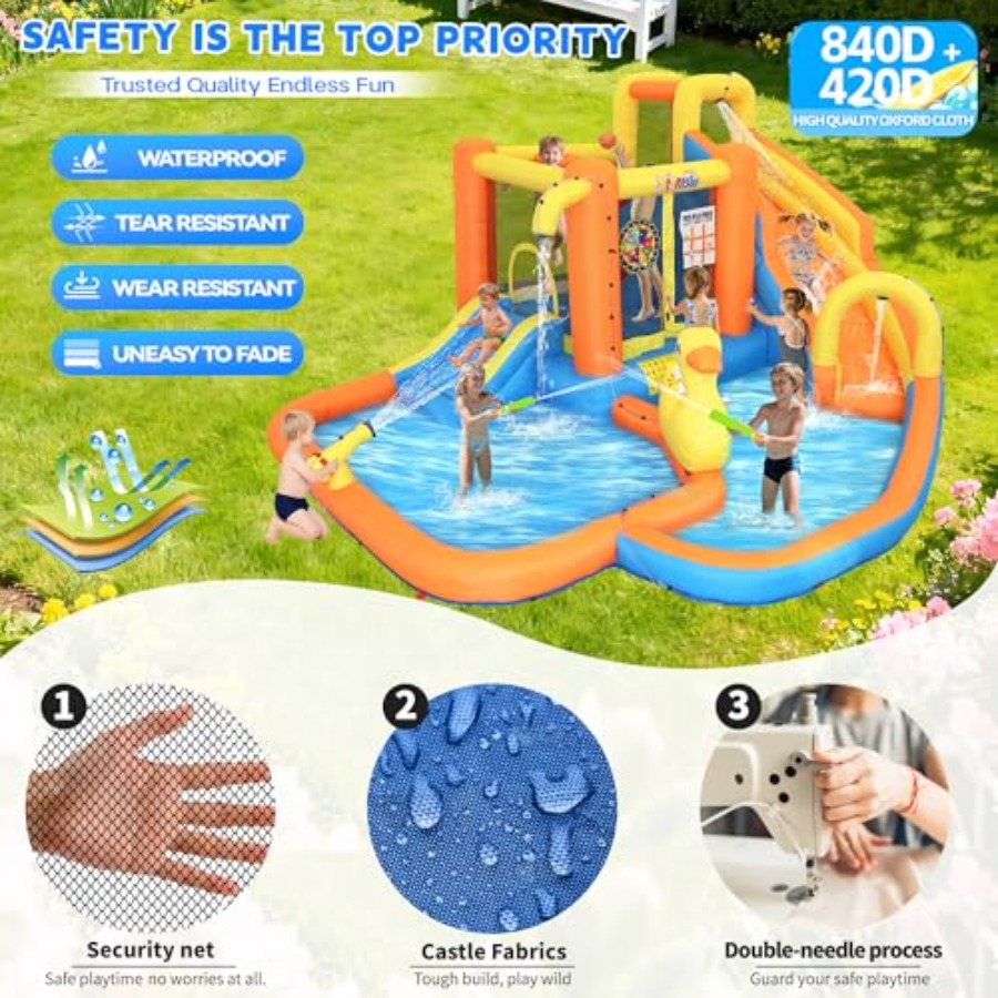 Backyard inflatable water park - Water Slide Inflatable 评论和价格