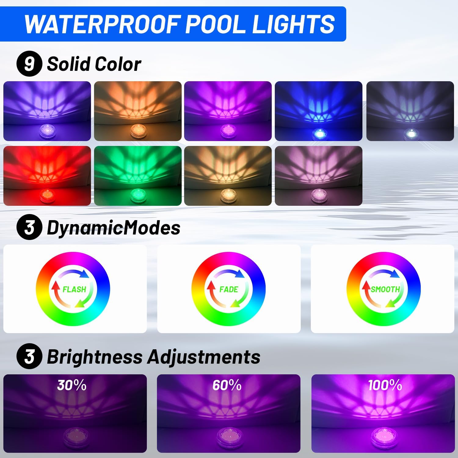 Pool Lights,Solar Rechargeable - Pool Light Solar Rechargeable 评论和价格