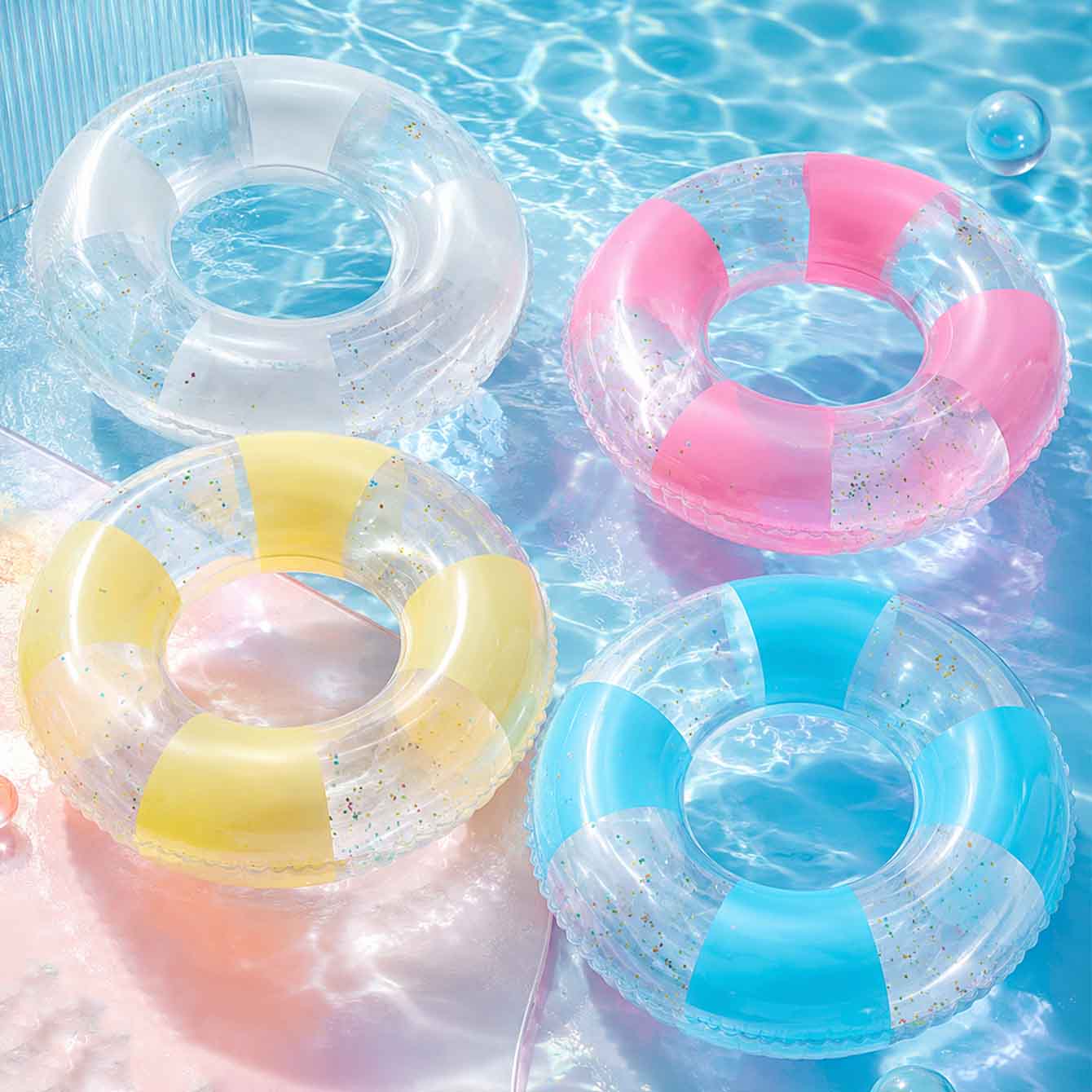 1PC Pool Floats with Handles f - Pool Float Ring Inflatable 评论和价格