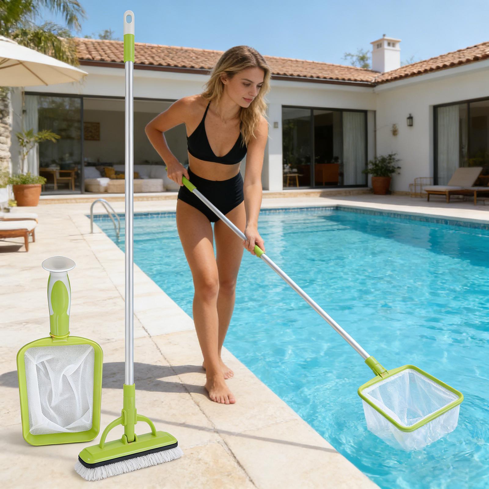 Green Portable Pool Cleaning N - Pool Skimmer Net 评论和价格