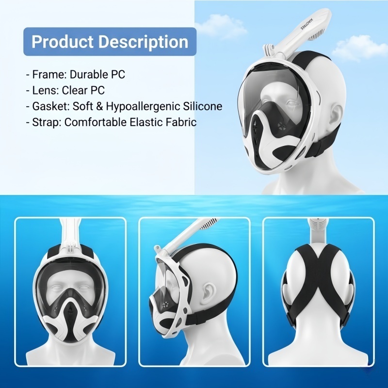 XIAOTREE Full Face Snorkel Mas - Snorkel Mask Full Face 评论和价格