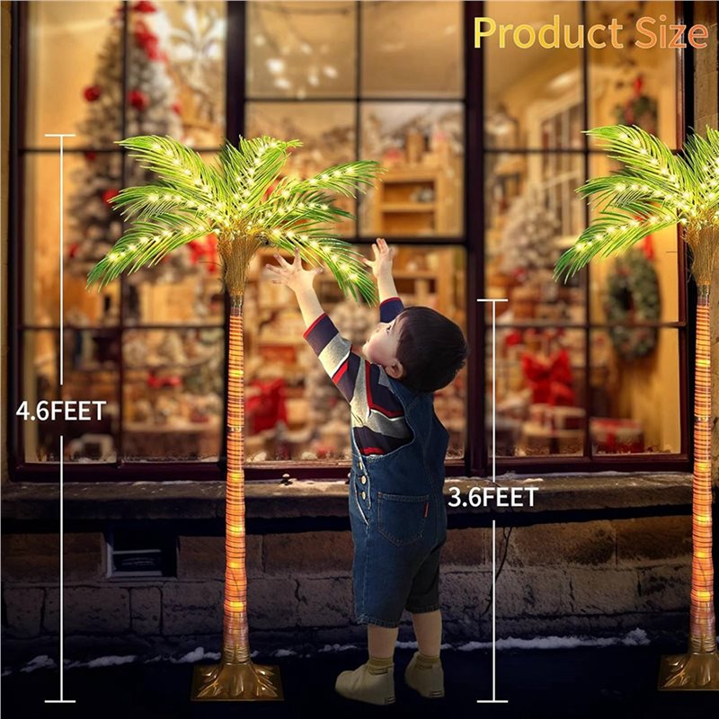 ABRW-Solar Palm Tree Lights Wi - Pool Light Solar Rechargeable 评论和价格