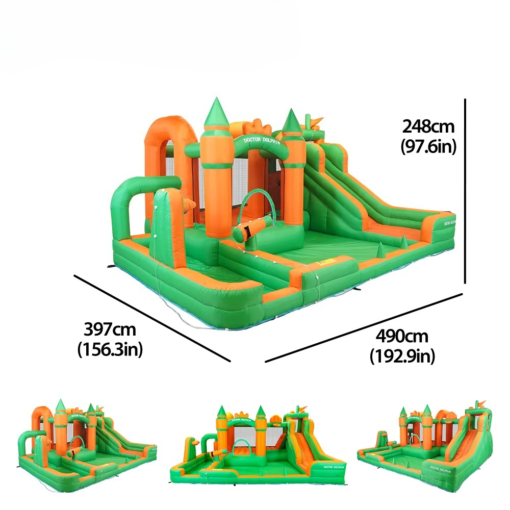 Kids' Inflatable Bouncy Castle - Water Slide Inflatable 评论和价格
