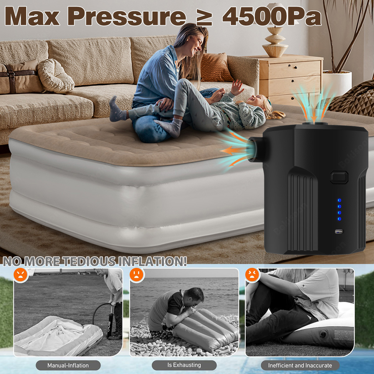 Portable Electric Air Pump for - Pool Lounger Inflatable 评论和价格