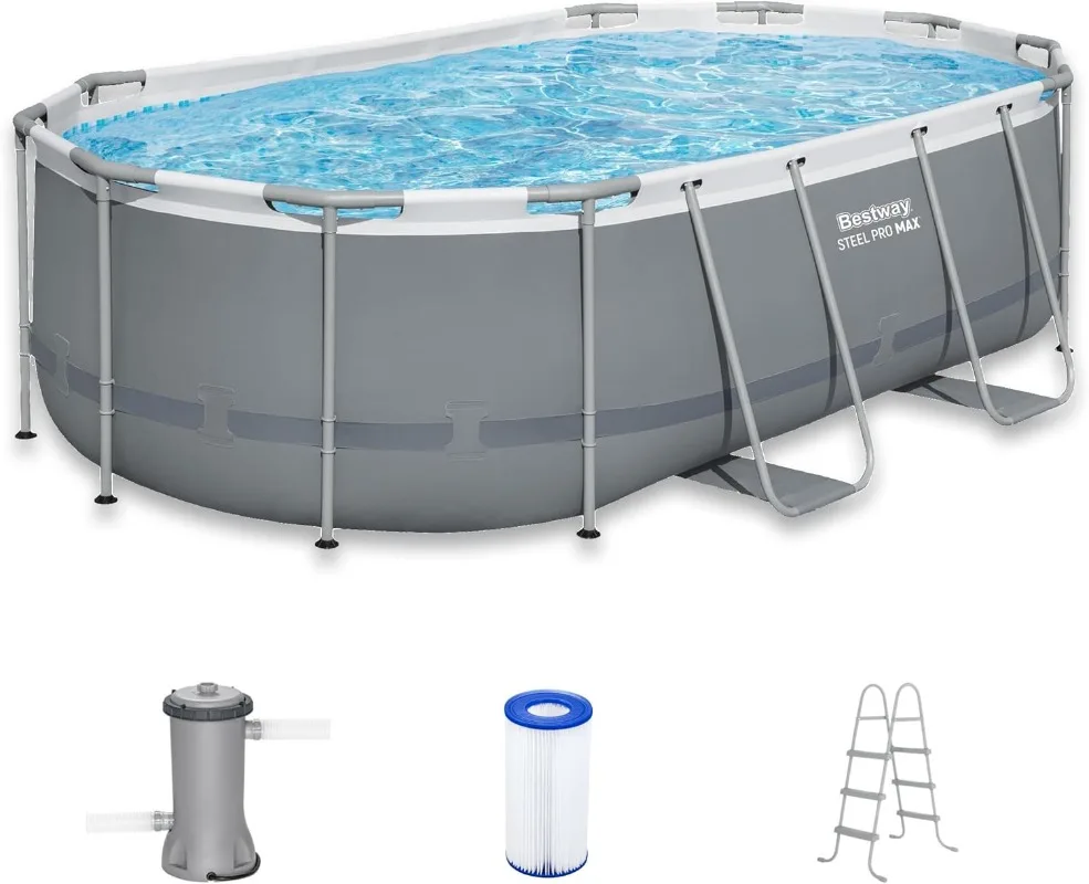 Bestway Steel Pro MAX 14' x 8' - Pool Ladder Above Ground 评论和价格